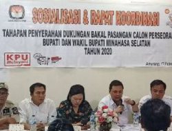 Bawaslu Minsel hadiri Rakor Tahapan Penyerahan Dukungan Bakal Paslon Perseorangan Bupati-Wabup Minsel 2020