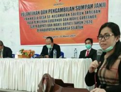 Bawaslu Minsel lantik serentak PDK sesuai protokol pencegahan Covid-19