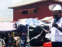 Dirut PD Pasar dampingi Walikota GSVL sosialiasi protokol Covid-19 di Pasar Bersehati