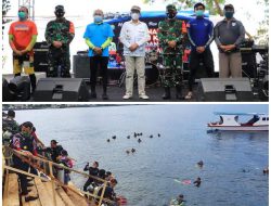 Walikota GSVL, Danrem 131 dan Kepala BNN tanam Terumbu Karang di Teluk Manado