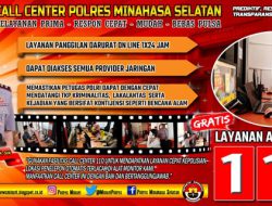 Anda ingin mengadu ke Polres Minsel? Hubungi Call Center 110