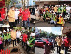 Wali Kota AA pantau vaksinasi di Pasar 45 dan dapati drainase penuh sampah di Sudirman
