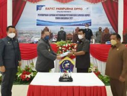 Bupati E2L serahkan LKPJ 2021 kepada DPRD Talaud