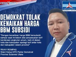 Komitmen bersama rakyat, Demokrat Sulut tolak keras kenaikan harga BBM, Gubernur diminta sesuaikan tarif angkutan umum