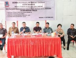 Wakil Ketua DPRD Adrey Laikun setia dampingi Bapemberda sosialisasi empat Ranperda Manado