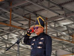 Maurits Mantiri bacakan pesan Gubernur Olly dalam upacara Hari Lahir Pancasila