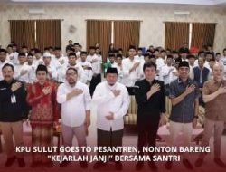 KPU Sulut Goes to Pesantren, Nonton Bareng ‘Kejarlah Janji’ Bersama Santri