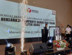 Bawaslu Manado Gelar Deklarasi Kampanye Damai dan Tolak Politik Uang