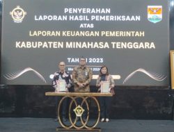 Pemkab Minahasa Tenggara Kembali Meraih Opini WTP dari BPK RI