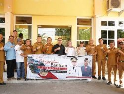 Pemda Bolmut Serahkan Bantuan Korban Bencana Banjir di Provinsi Gorontalo