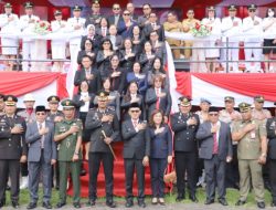 Hadiri HUT Bhayangkara ke-78, Pj Bupati Ronald Sorongan Berharap Sinergitas Terus Terjaga