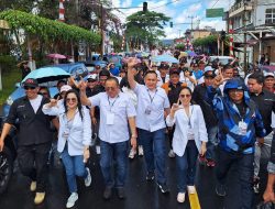 WL-MM Diantar Ribuan Pendukung dan Simpatisan Mendaftar di KPU Tomohon