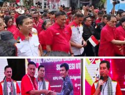 Daftar di KPU Sulut Diantar Olly Dondokambey, Steven Kandouw dan Jenderal Tuejeh Siap Ikut Aturan Pilgub 2024