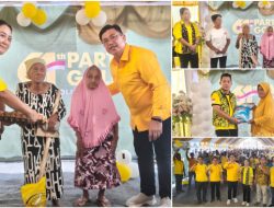 Rayakan HUT ke-61 Golkar, DPD PG Mitra Bagikan Sembako Gratis Bagi Ratusan Warga